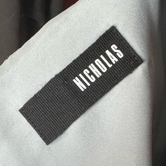 NICHOLAS Blue Silk Structured Tank Top Cut Out Regency Romantic Twee Coquette 8 - Picture 8 of 12